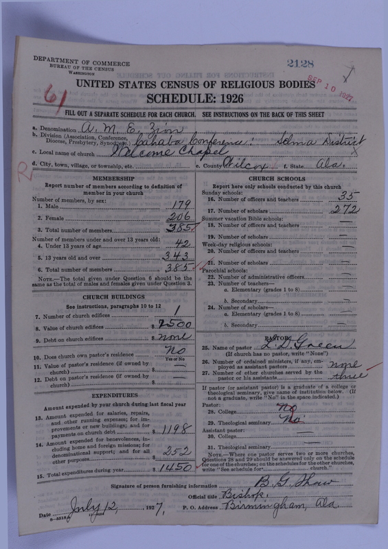 Scan of African Methodist Episcopal Zion Church: 2128