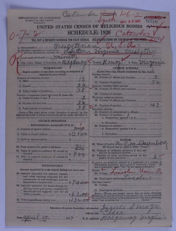 Scan of Presbyterian Church in the United States of America: 6318