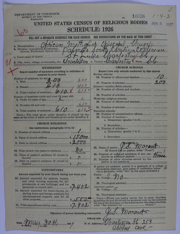 Scan of African Methodist Episcopal Church: 1628