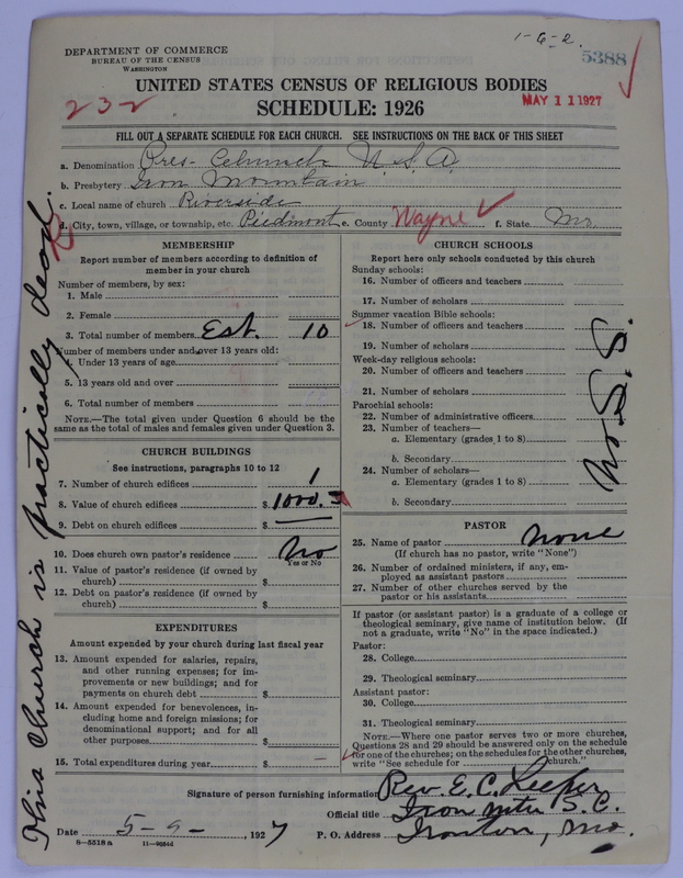 Scan of Presbyterian Church in the United States of America: 5388