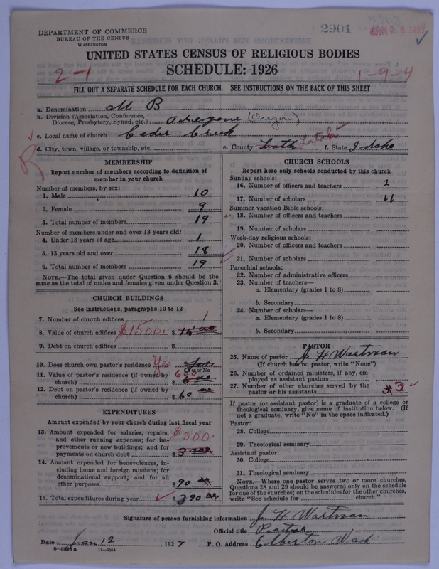 Scan of Church of the United Brethren in Christ: 2901