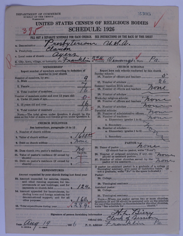Scan of Presbyterian Church in the United States of America: 2305