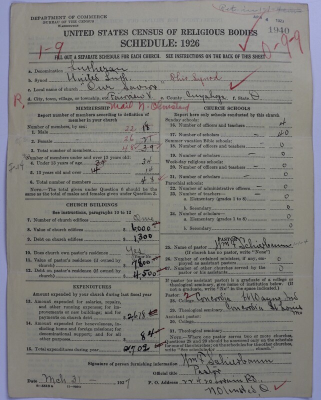 Scan of United Lutheran Church in America: 1940
