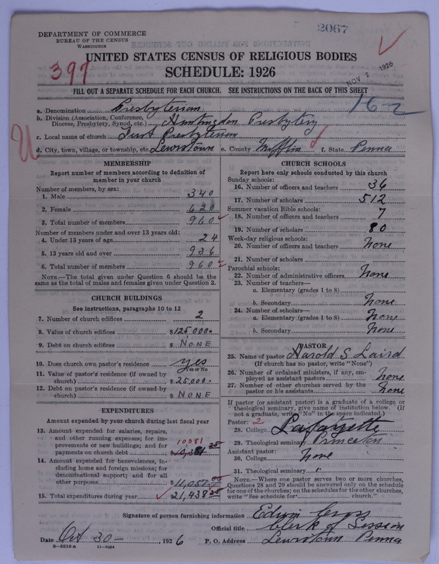 Scan of Presbyterian Church in the United States of America: 2067
