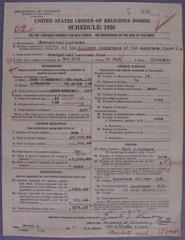 Scan of Evangelical Lutheran Augustana Synod of North America: 332