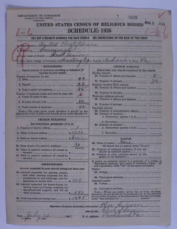 Scan of United Presbyterian Church of North America: 289