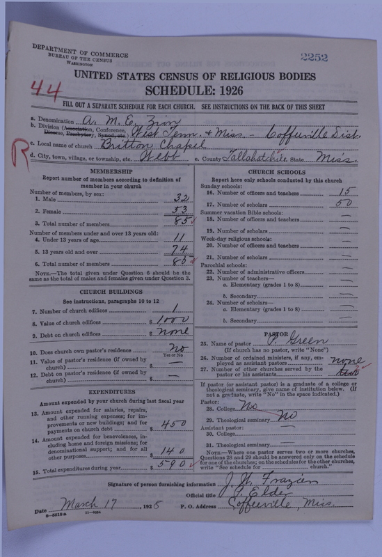 Scan of African Methodist Episcopal Zion Church: 2252