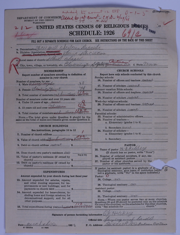 Scan of Free Will Baptists: 691c