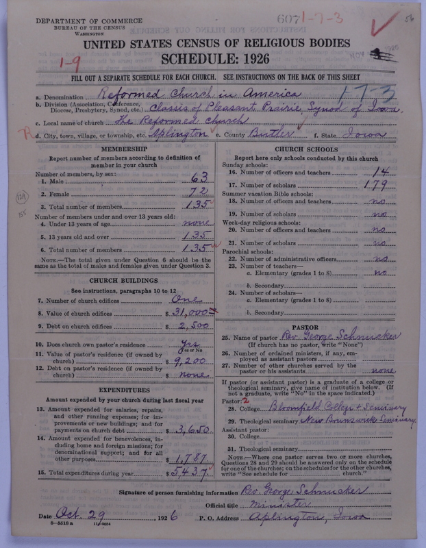Scan of Reformed Church in America: 607