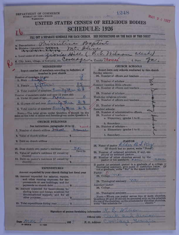 Scan of Primitive Baptists: 1248