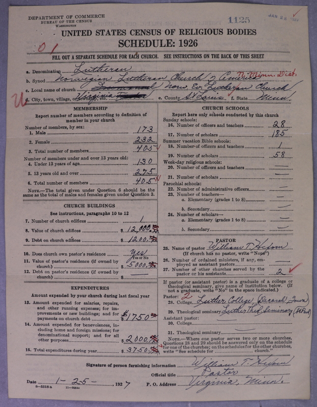 Scan of Norwegian Lutheran Church of America: 1125