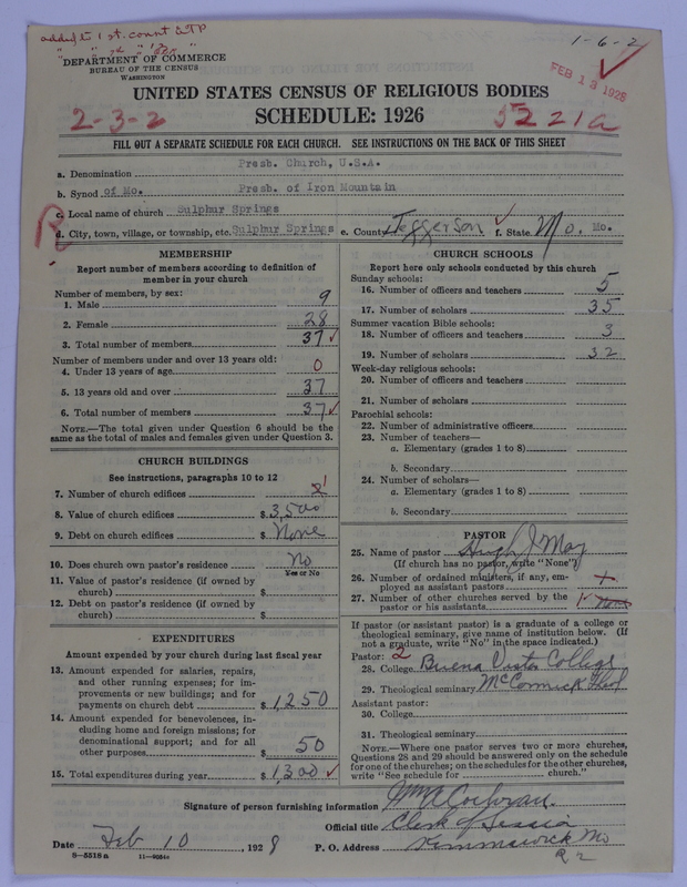 Scan of Presbyterian Church in the United States of America: 5221 A