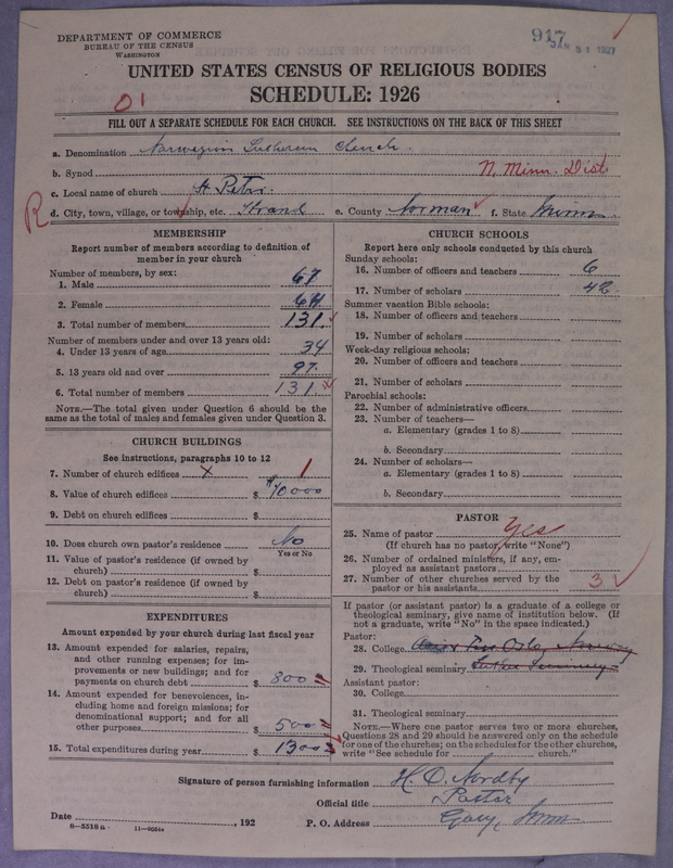 Scan of Norwegian Lutheran Church of America: 917