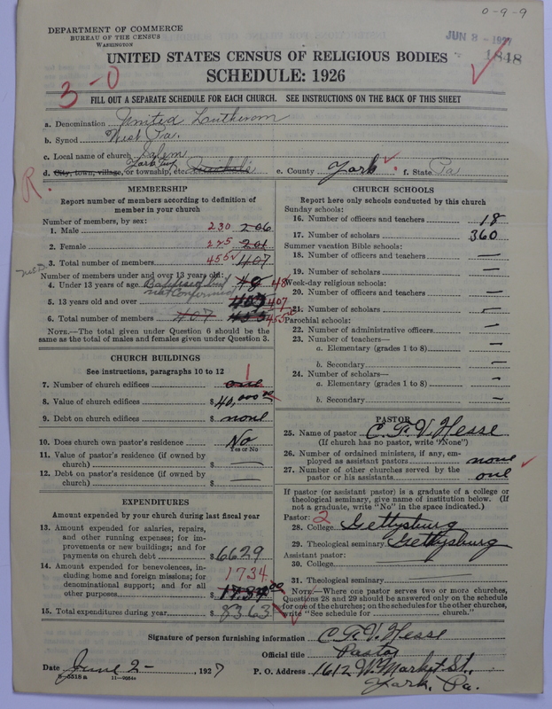 Scan of United Lutheran Church in America: 1848