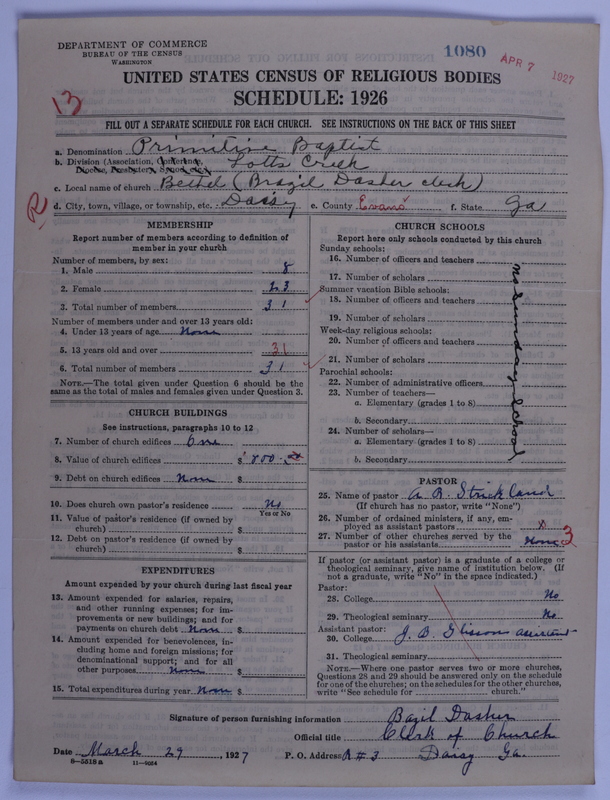 Scan of Primitive Baptists: 1080