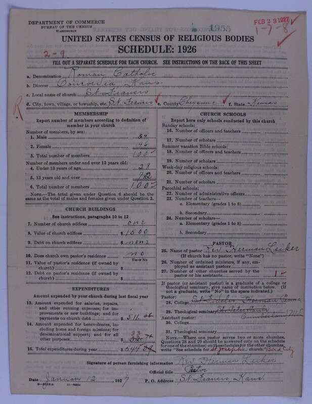 Scan of Roman Catholic Church: 1955
