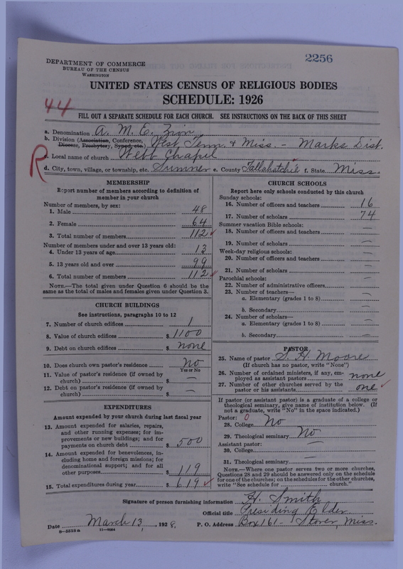 Scan of African Methodist Episcopal Zion Church: 2256