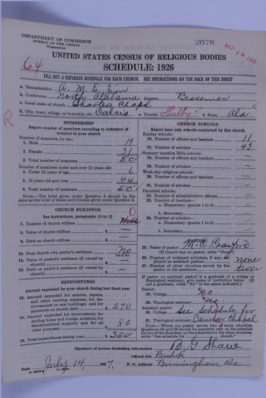 Scan of African Methodist Episcopal Zion Church: 2078