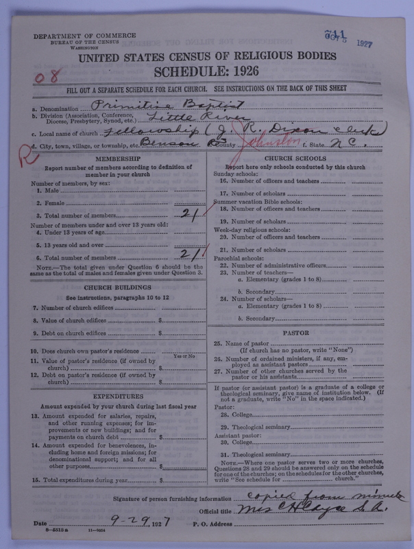 Scan of Primitive Baptists: 711