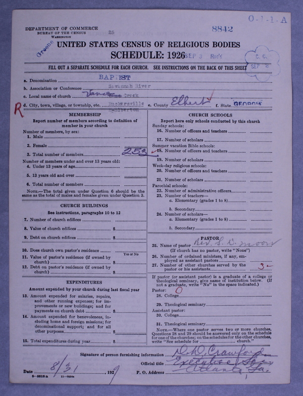 Scan of Negro Baptists: 8842