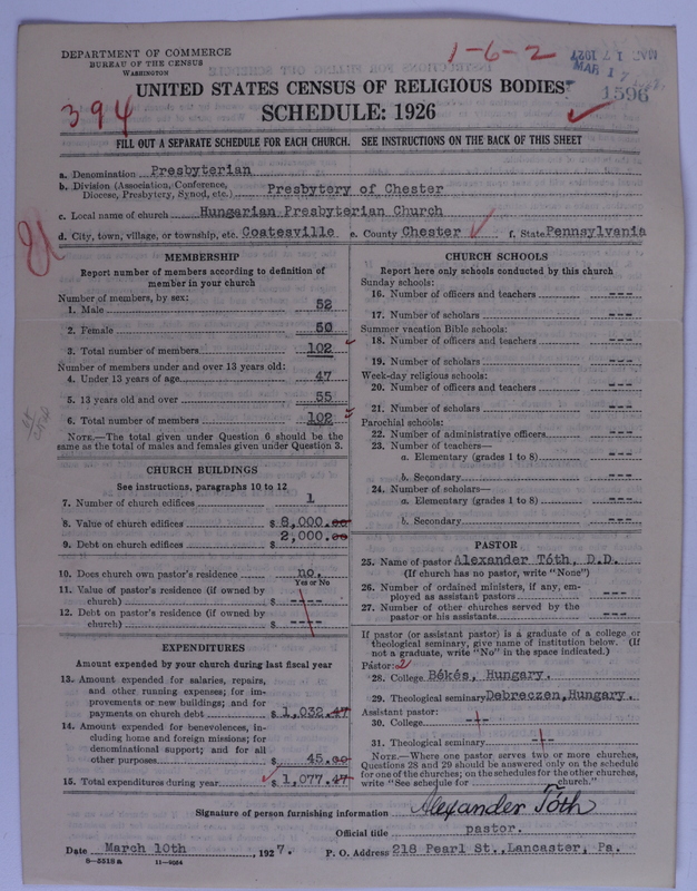 Scan of Presbyterian Church in the United States of America: 1596