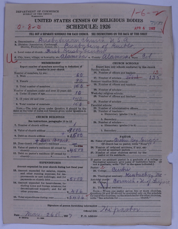 Scan of Presbyterian Church in the United States of America: 7997