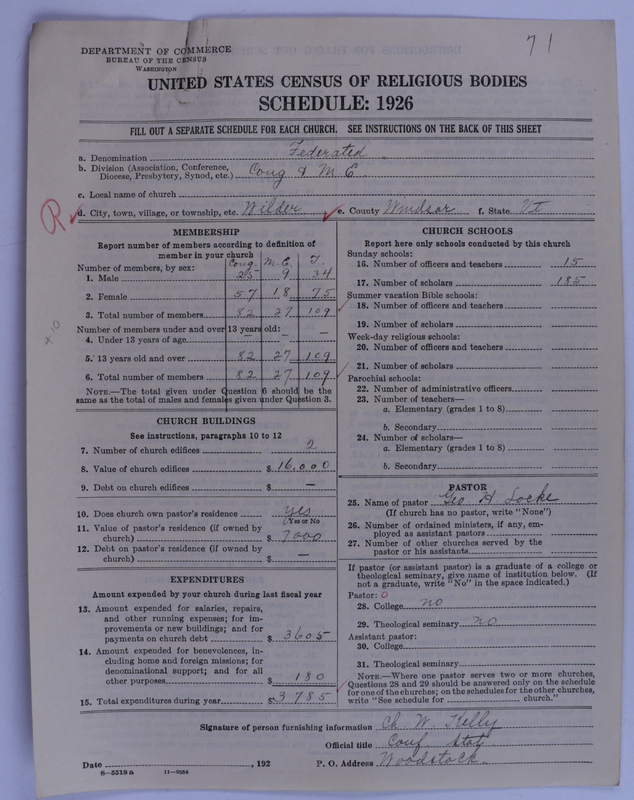 Scan of Federated Churches: 71
