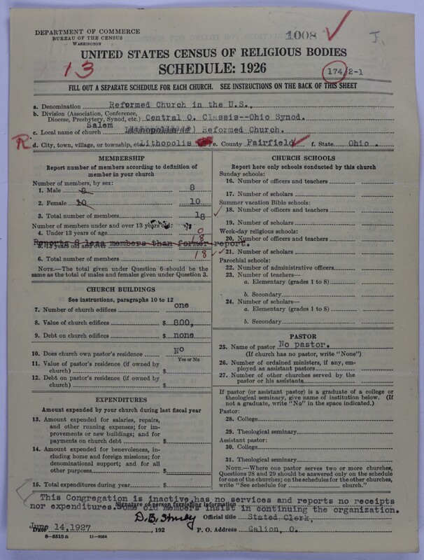 Scan of Reformed Church in the United States: 1008