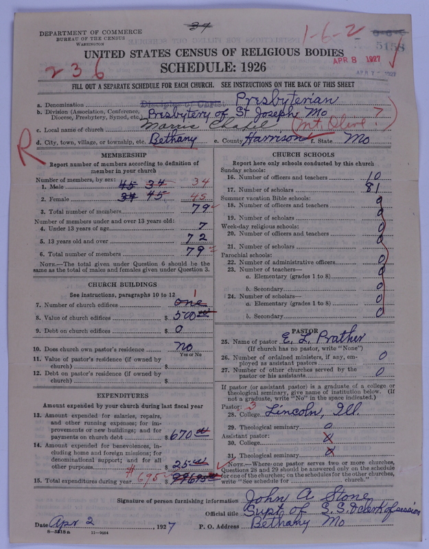Scan of Presbyterian Church in the United States of America: 5158