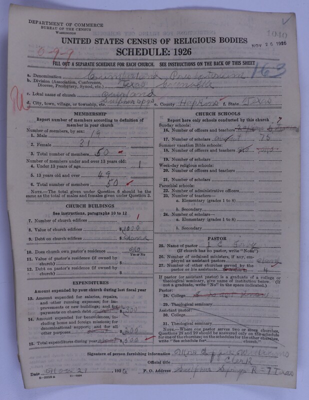 Scan of Cumberland Presbyterian Church: 1040