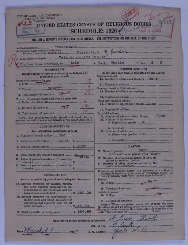 Scan of Presbyterian Church in the United States of America: 5536
