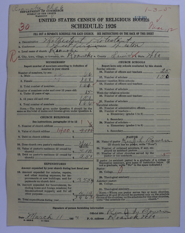 Scan of Methodist Protestant Church: 1220