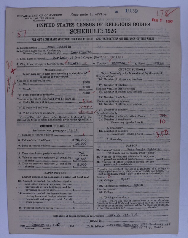 Scan of Roman Catholic Church: 1929