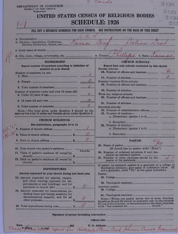 Scan of Church of the United Brethren in Christ: 2231