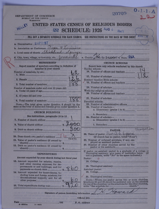 Scan of Negro Baptists: 20709