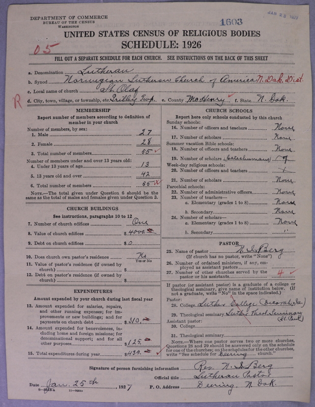 Scan of Norwegian Lutheran Church of America: 1603