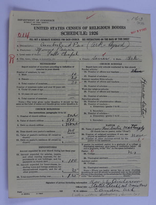 Scan of Cumberland Presbyterian Church: 908