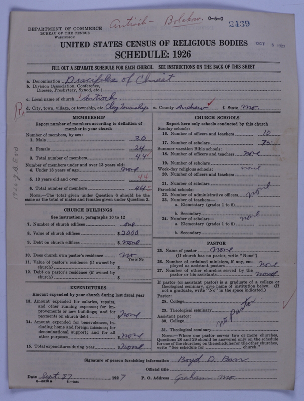 Scan of Disciples of Christ: 2439