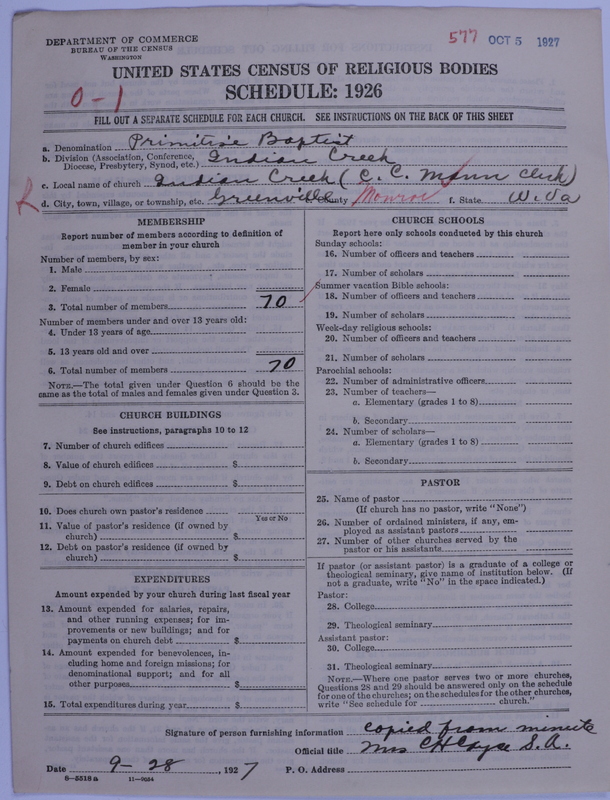 Scan of Primitive Baptists: 577