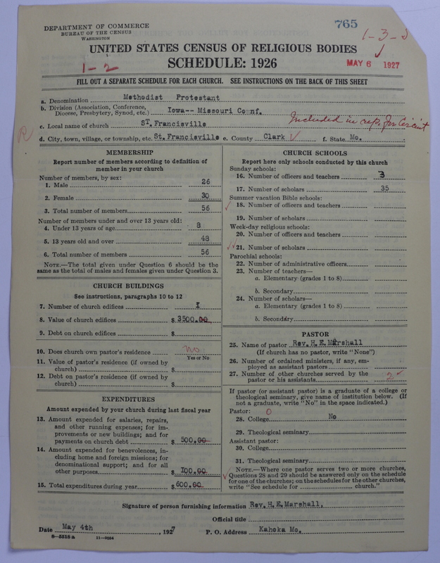 Scan of Methodist Protestant Church: 765