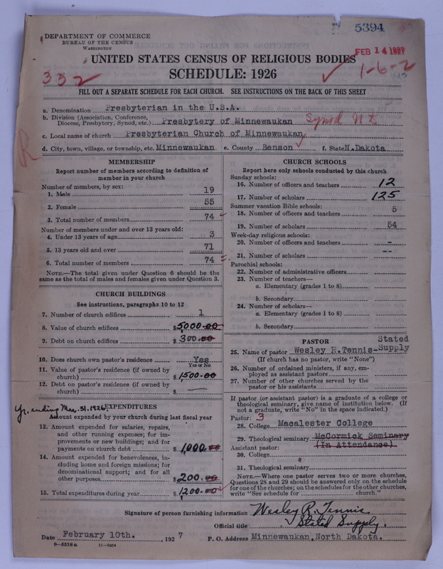 Scan of Presbyterian Church in the United States of America: 5394