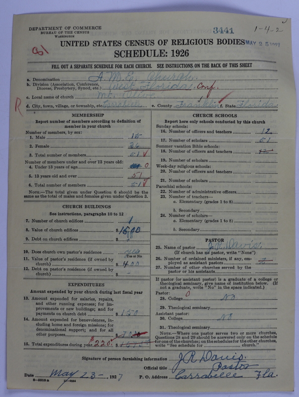 Scan of African Methodist Episcopal Church: 3441