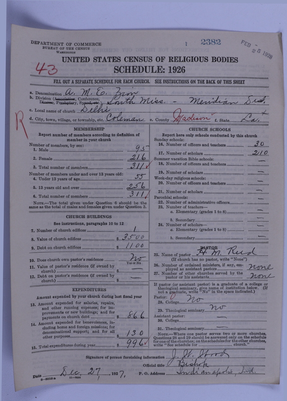 Scan of African Methodist Episcopal Zion Church: 2382