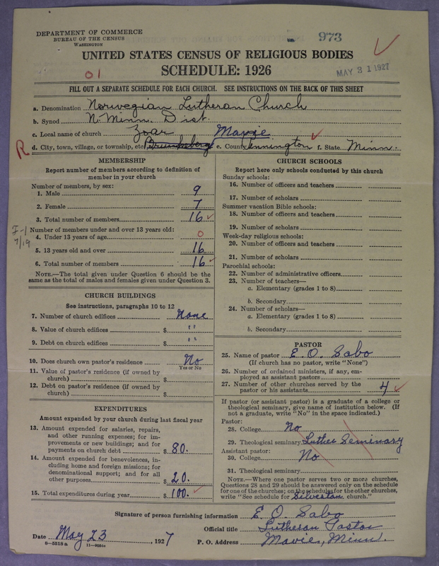 Scan of Norwegian Lutheran Church of America: 973