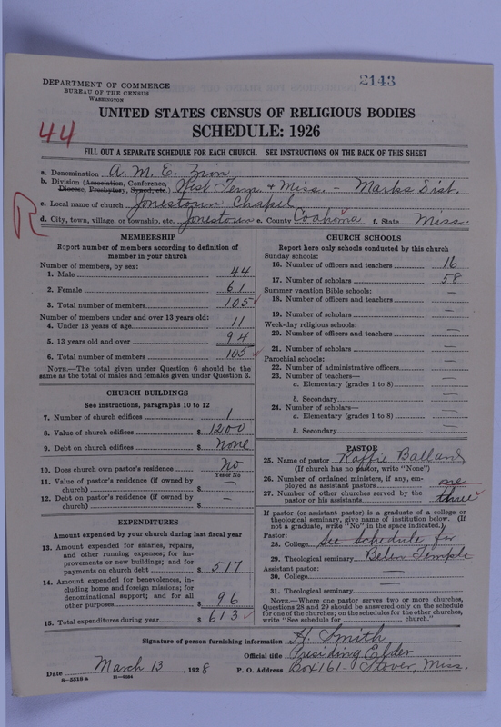 Scan of African Methodist Episcopal Zion Church: 2143