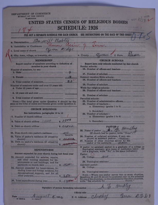 Scan of Free Will Baptists: 671