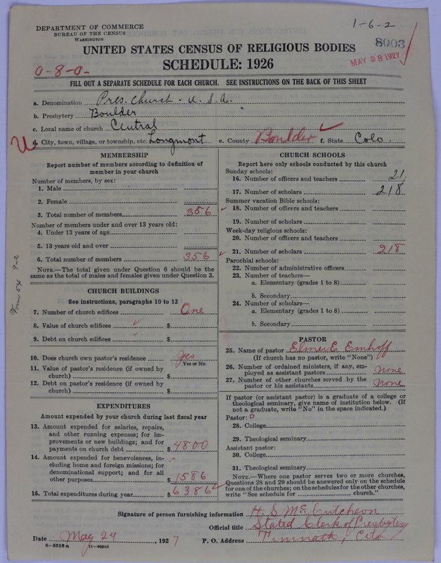 Scan of Presbyterian Church in the United States of America: 8003