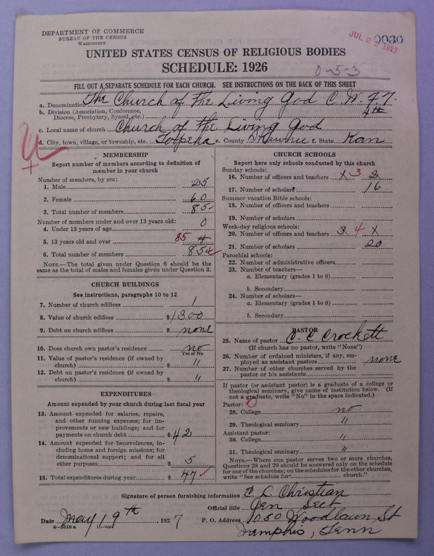 Scan of Church of the Living God, Christian Workers for Fellowship: 30
