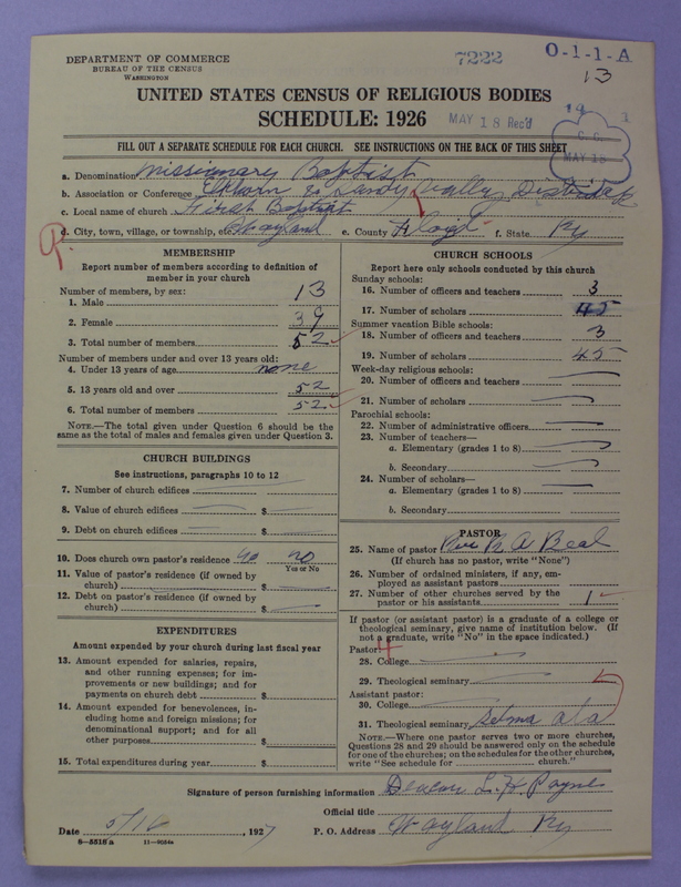 Scan of Negro Baptists: 7222
