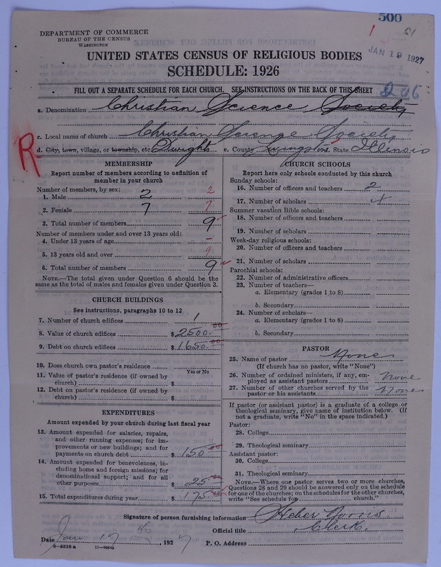 Scan of Church of Christ, Scientist: 500